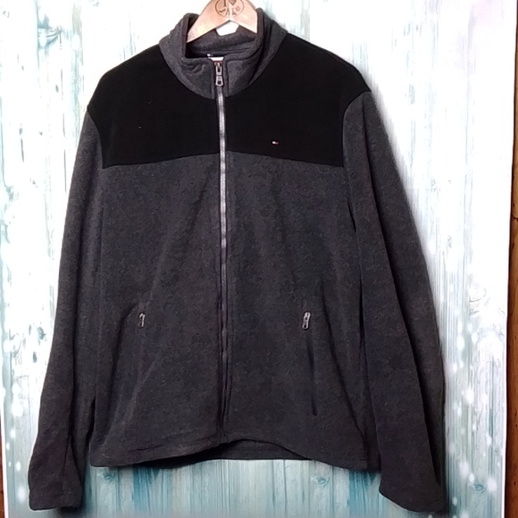 Tommy Hilfiger Other - Tommy Hilfiger full zip fleece Black & gray Large